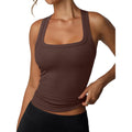 Reoria Built In Bra Tank Tops For Women Summer Sleeveless Racerback Square Neck Casual Basic Ribbed Tops 2026