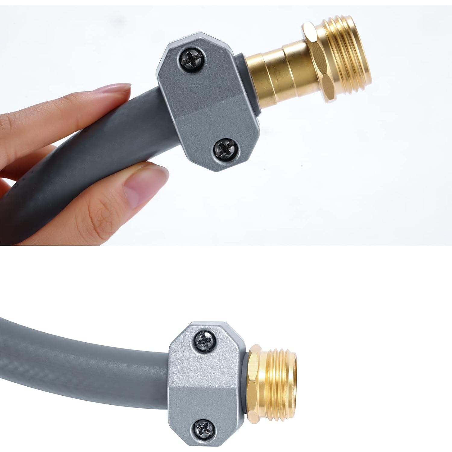 Zinc And Brass Male Clamp Coupling,Fits 3/4" Or 5/8" Garden Hose Repair Fitting | Sanpaint Zinc And Brass Male Hose End Repair