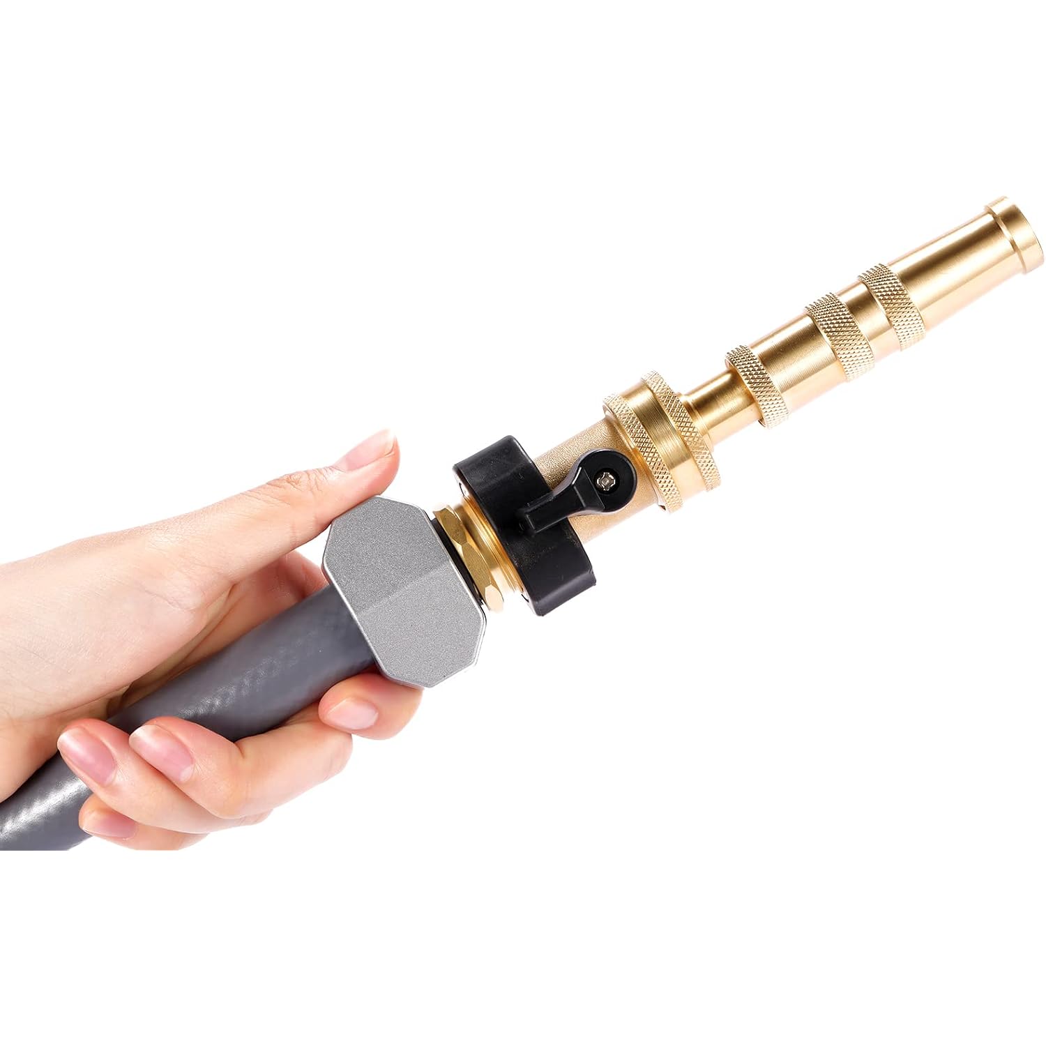 3/4" Brass Garden Hose Shut Off Valve,1-Way Restricted-Flow Water Shut-Off, Fits 3/4 Inch Hose Connector | 1-Way Restricted-Flow Water Shut-Off, Fits 3/4 Inch Hose Connector