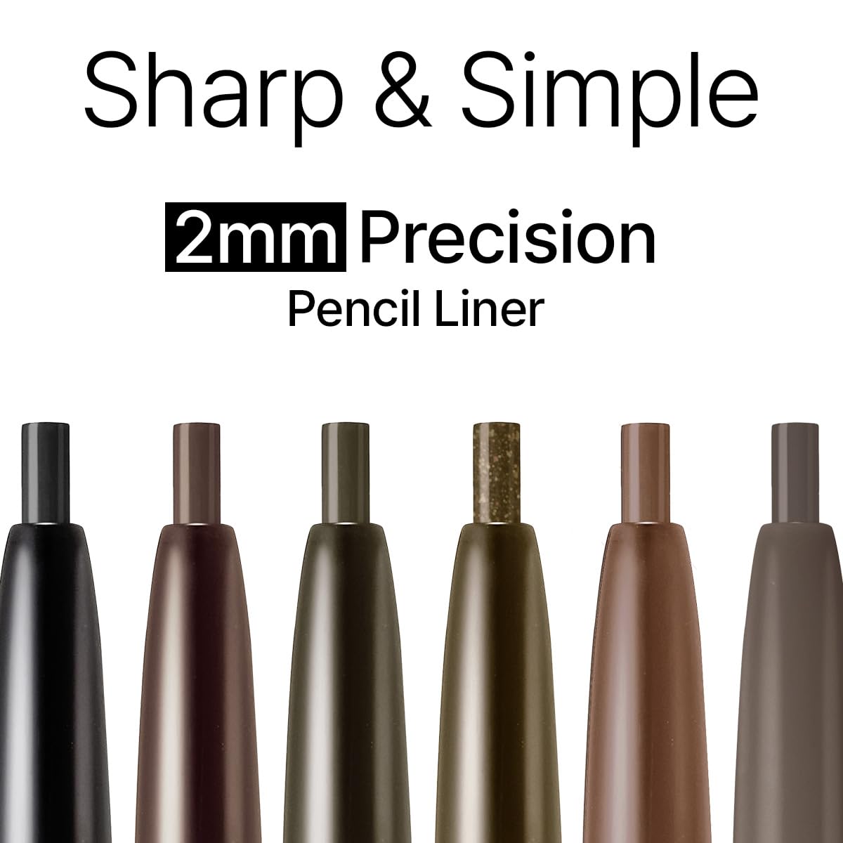 CLIO Sharp So Simple Waterproof Pencil Liner, 2mm Ultra Slim Precision Tip, Smooth Tug Free, Smudge Resistant Long Wear Formula, Clean Eye Definition, Easy Control For Daily Makeup (003 Black Brown)