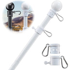 Flag Pole Holder For Outside House - 5Ft Heavy Duty Stainless Steel House Flag Pole Kit, Tangle Free Spinning Flagpole For Outdoor Porch Residential Decoration - White