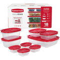 Rubbermaid EasyStore Large Containers, 18-Piece Set, Food Storage Containers with Lids
