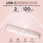 Bikini Trimmer for Women, 2 in 1 Electric Razors for Shower&Travel, IPX7 Waterproof Pubic Hair Remover for Underarm, Legs & Bikini Area, Painless Razor,Hypoallergenic Foil & Ceramic Blades