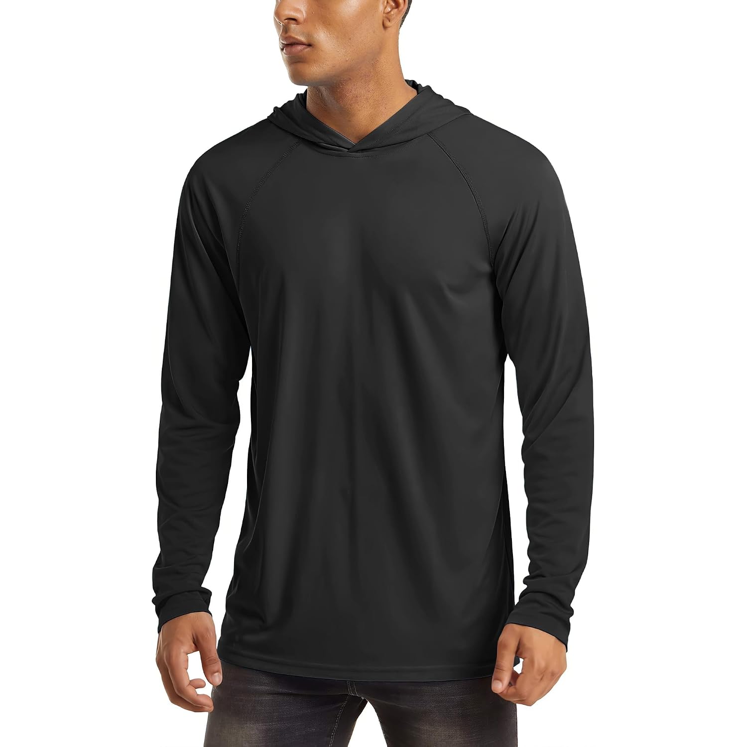 Magcomsen Men'S Hooded Upf 50+ Sun Protection T Shirts Long Sleeve Athletic Fishing Shirts Rash Guards