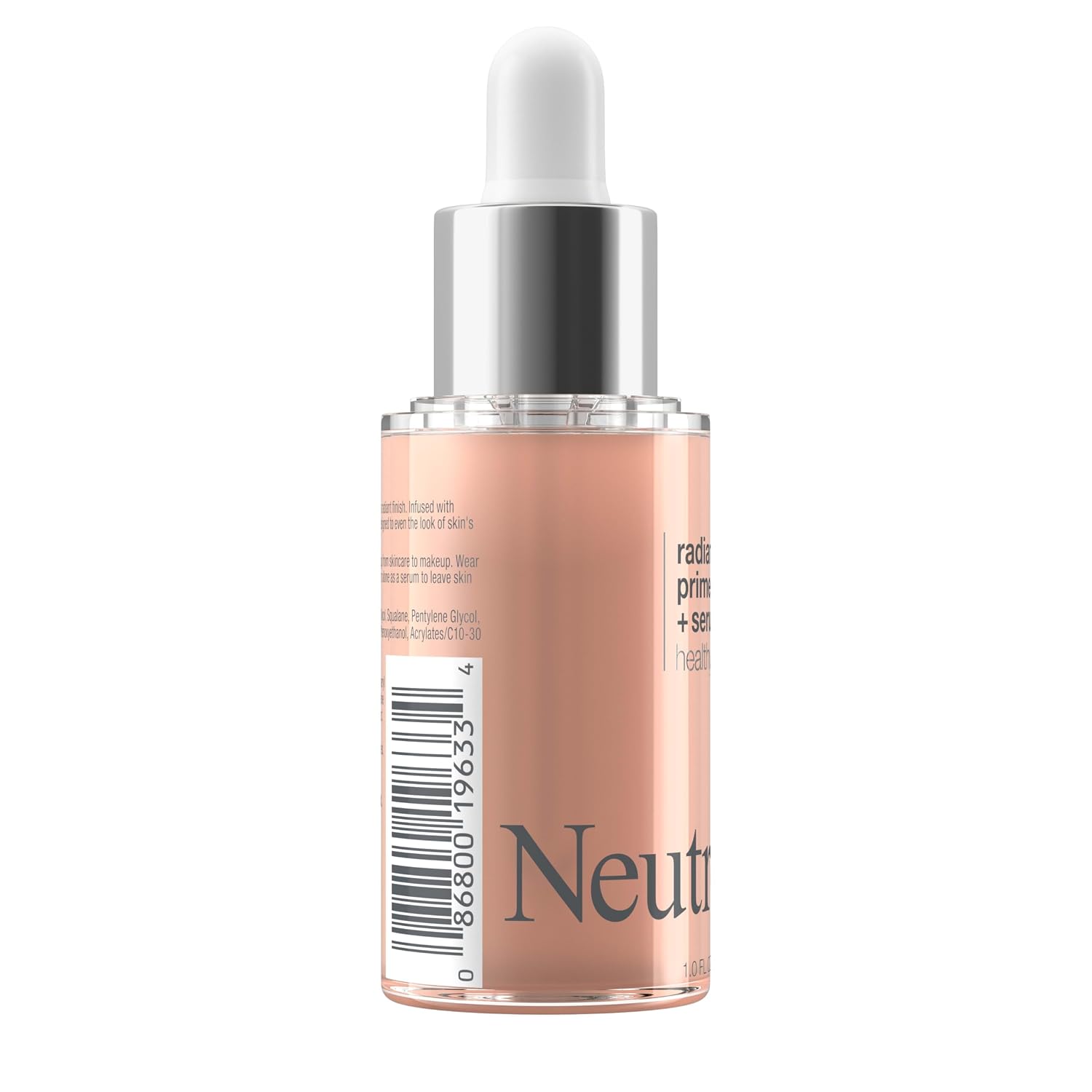 Neutrogena Healthy Skin Radiant Booster Primer & Serum, Skin-Evening Serum-To-Primer With Peptides & Pearl Pigments, Evens The Look Of Skin'S Tone & Smooths Texture, 1.0 Fl. Oz