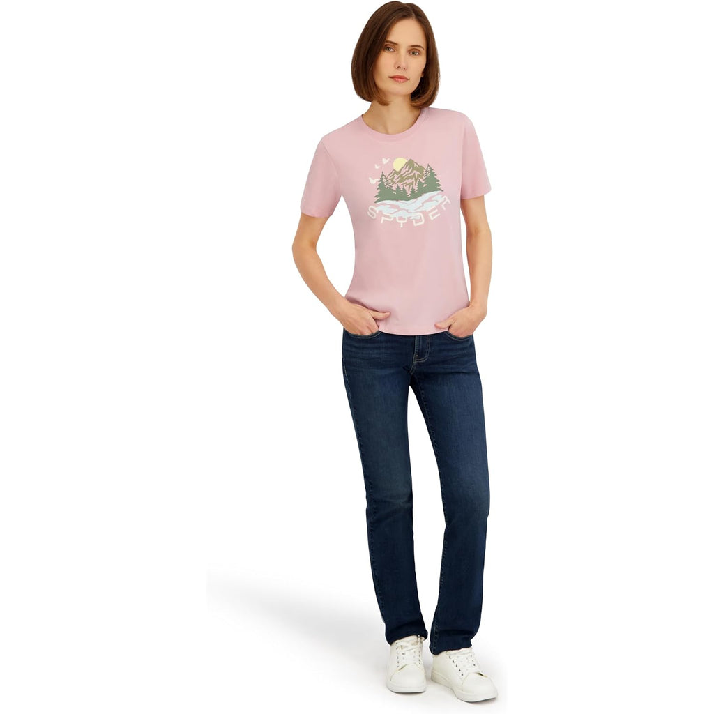 Spyder Women'S Mountain Sunset Graphic Short Sleeve Tee T-Shirt