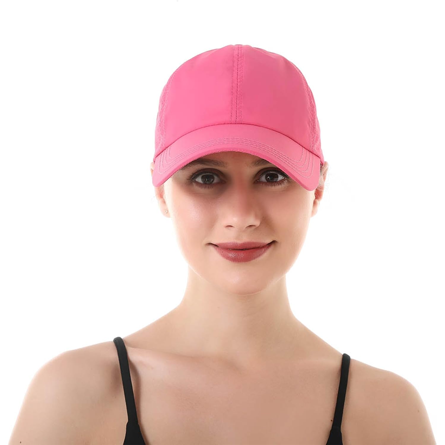Uttpll Womens Ponytail Baseball Cap Adjustable Trucker Hats Summer Mesh Ponycap Outdoor Sports Criss Cross Caps Dad Hat