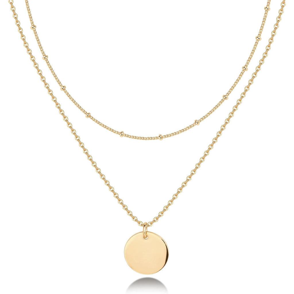 PAVOI 14K Gold Plated Layering Necklaces | Stylish Minimalist Design Pendant Necklaces | Butterfly, Heart, Lock, Evil Eye, Coin, Lightning Bolt, Circle, Cross Pendants for Women - Valentines Day Trendy Jewelry