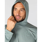 Carhartt Men'S Force Sun Defender™ Lightweight Long-Sleeve Hooded Logo Graphic T-Shirt