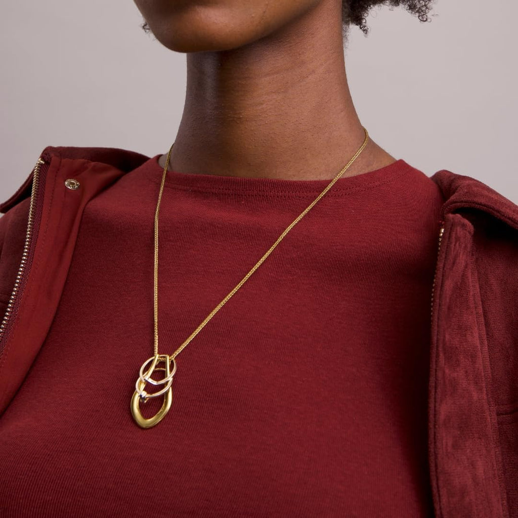 Pixie Wing Vesta Ring Keeper Necklace, 18k Gold-Plated Engagement Ring Holder for Women (17.7" chain with 4'' extender)