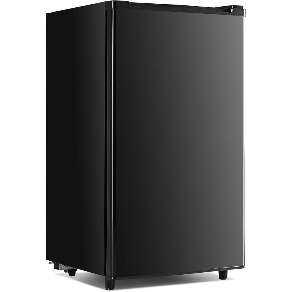 NEWBULIG Mini Fridge with Freezer 3.2 Cu.Ft Small Refrigerator for Office, Dorm, Small Fridge with Adjustable Thermostat, Energy Saving, Singel Door, Black