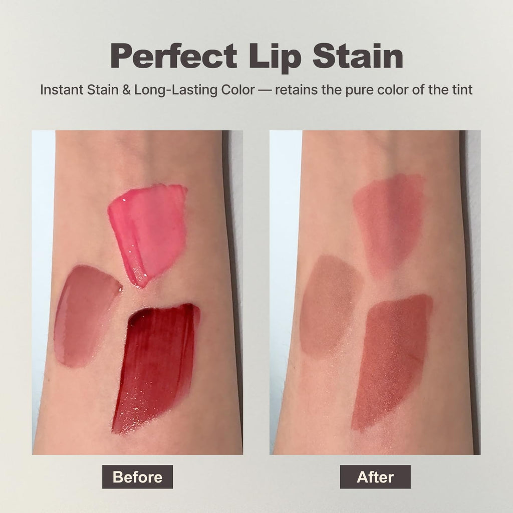 DINTO Blur-Glowy Lip Tint - Glossy Finish, Hydrating, Long Lasting, Lightweight Texture, Non-Sticky, Vegan & Cruelty-Free, K beauty (219 Ave Maria, 0.11 fl.oz)