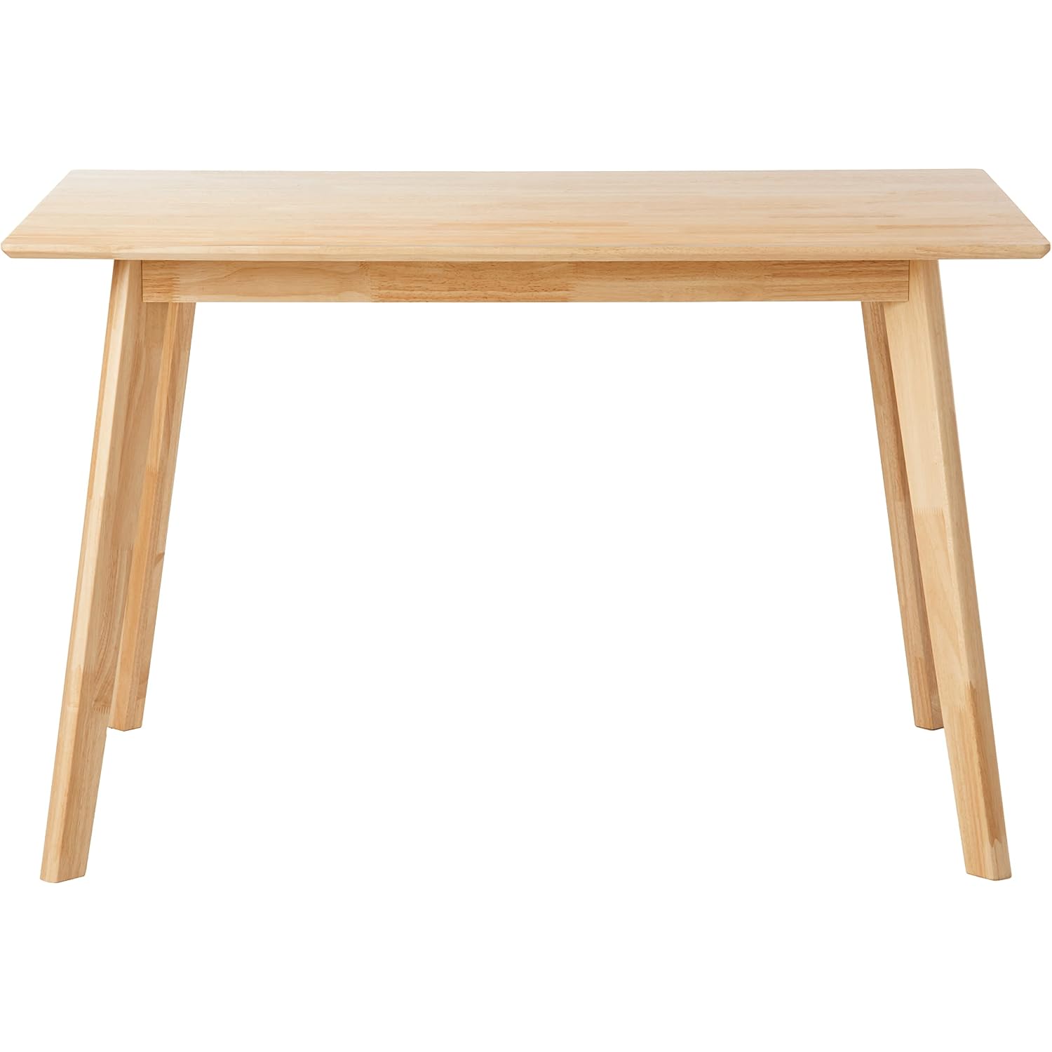 Amazon Basics Fsc Certified Sturdy Solid Wood Rectangular Dining Table, Easy Assembly, Kitchen Table, 29.5"D X 47.2"W X 29.5"H, Natural Wood