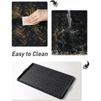 Supenuin Boot-Tray Heavy Duty Rubber Mat With Lip Waterproof Shoe Mat Tray For Entryway Indoor Outdoor Multi Use Catch All Trays Entryway Shoe Storage 16X27.5 Inches