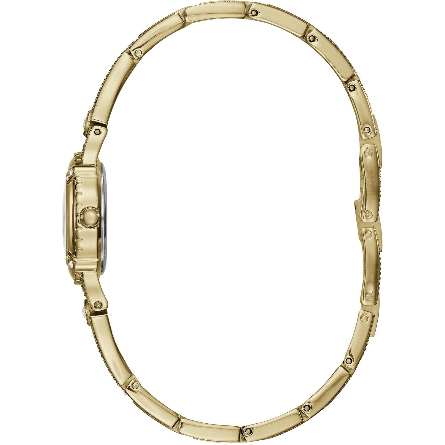 Guess Petite Silver-Tone Crystal Bracelet Watch