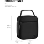 Lovoeo Lunch box Lunch bag for men women Insulated Lunchbox Lunch bags for Work Picnic Travel (Black)