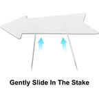 Blank Arrow Signs With Stakes 3 Pack 17 X 6 Inches Wedding Directional Yard Signs With Stakes, This Way Arrow Yard Signs Birthday Party Signs Arrow