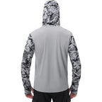 Fisheal Men'S Performance Fishing Hoodie Shirt - Upf 50+ Uv Sun Protection Long Sleeve Shirts With Mesh Face Mask
