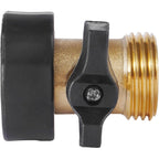 2 Pack Garden Hose Shut Off Valve, Easy Grip Rubber Handle | 3/4" Heavy Duty Solid Brass Fittings Water Hose Shutoff Valve With 4 Pcs Hose Washers