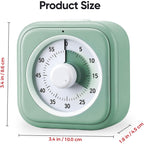 60 Minute Visual Timer For Kids, Silent Countdown Clock, Time Management Tool For Homeschool Study Supplies, Classroom, Home, Kitchen, Desk (Green)