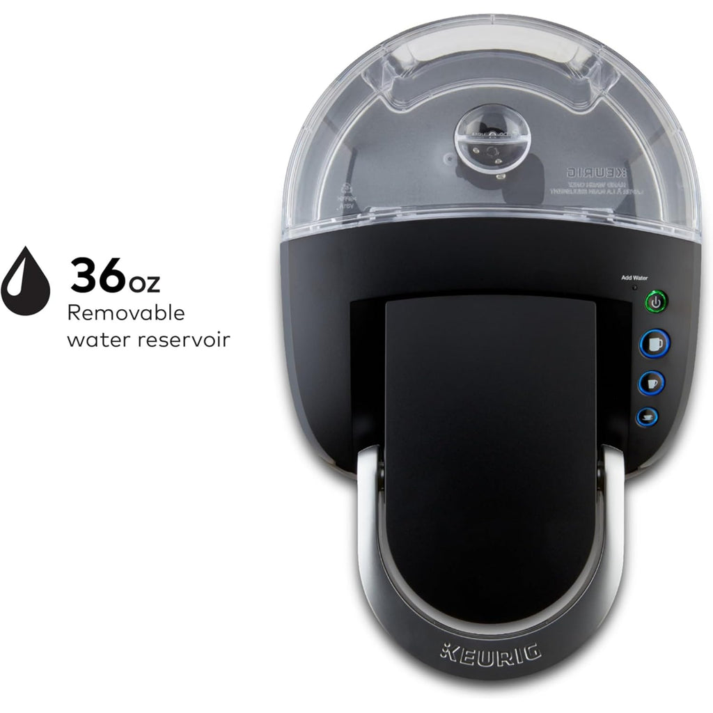 Keurig K-Compact Single-Serve K-Cup Pod Coffee Maker, with 3 Brew Sizes, Smart Start Feature, 36oz Removable Reservoir, Black