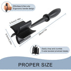 Meat Chopper, 5 Curve Blades Ground Beef Masher, Heat Resistant Meat Masher Tool For Hamburger Meat, Ground Beef, Turkey And More, Nylon Hamburger Chopper Utensil Non-Scratch Utensils