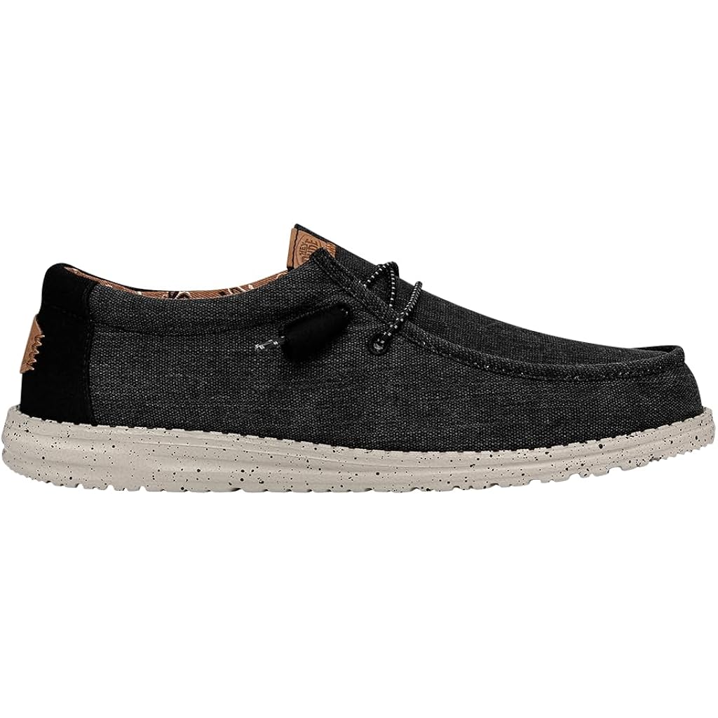 Heydude Men'S Wally Washed Canvas, Men’S Shoes, Slip-On Loafers, Comfortable & Light-Weight