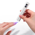 SAVILAND Essentials UV Nail Lamp: Handheld Fast Curing Mini Nail Light with 2 Timers LCD Display Rechargeable Portable UV Light for Gel Nails Art Design Rhinestone Glue Home DIY Manicure Travel