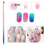 6pieces Ombre Nail Brush Wood Nail Pen Ombre Brush for Gel Nails Nail Gradient Brush Nail Design Brushes Nail Painting Kit Nail Art Tools Acrylic Nail Accessories