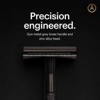 MANSCAPED® The Plow® 2.0 Premium Single Blade Double-Edged Safety Face Razor for Men