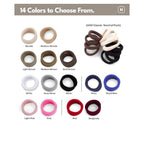 Cyndibands Seamless Hair Ties - Red - Gentle Hair Ties No Damage, Standard Size 1.5 Inch, Soft And Stretchy Nylon Fabric Ponytail Holders - 12 Count