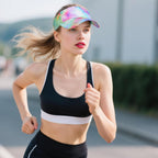 Rbenxia 2 Pieces of Adjustable Sport Visors Sun Visor Hats Cap Visors for Women and Men