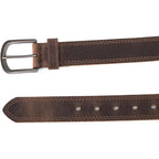 Men'S Full Grain Leather Belt For Everyday Casual Jeans, 1.5" Handmade Men Leather Belts With Gift Box