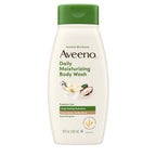 Aveeno Daily Moisturizing Body Wash With A Cocoa Butter Vanilla Scent & Soothing Prebiotic Oat, Provides Long-Lasting Hydration For Sensitive Skin, Hypoallergenic, Paraben-Free, 18 Fl. Oz