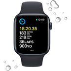 Apple Watch Se (2Nd Gen) (Gps, 44Mm) - Midnight Aluminum Case With Midnight Sport Band, M/L (Renewed)