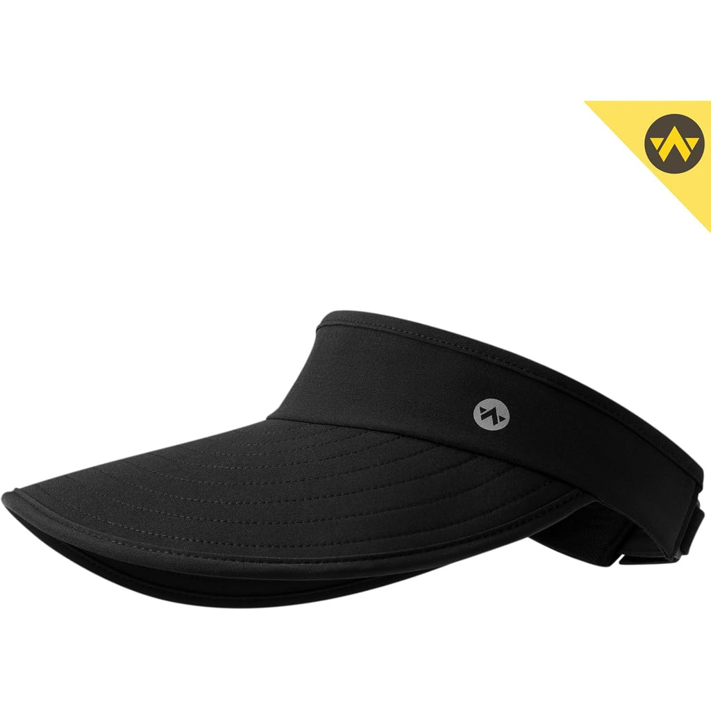 WANDER Sun Visor Hats for Women Wide Brim UV Protection Adjustable Large Golf Beach Cap Packable Travel Sport Visor
