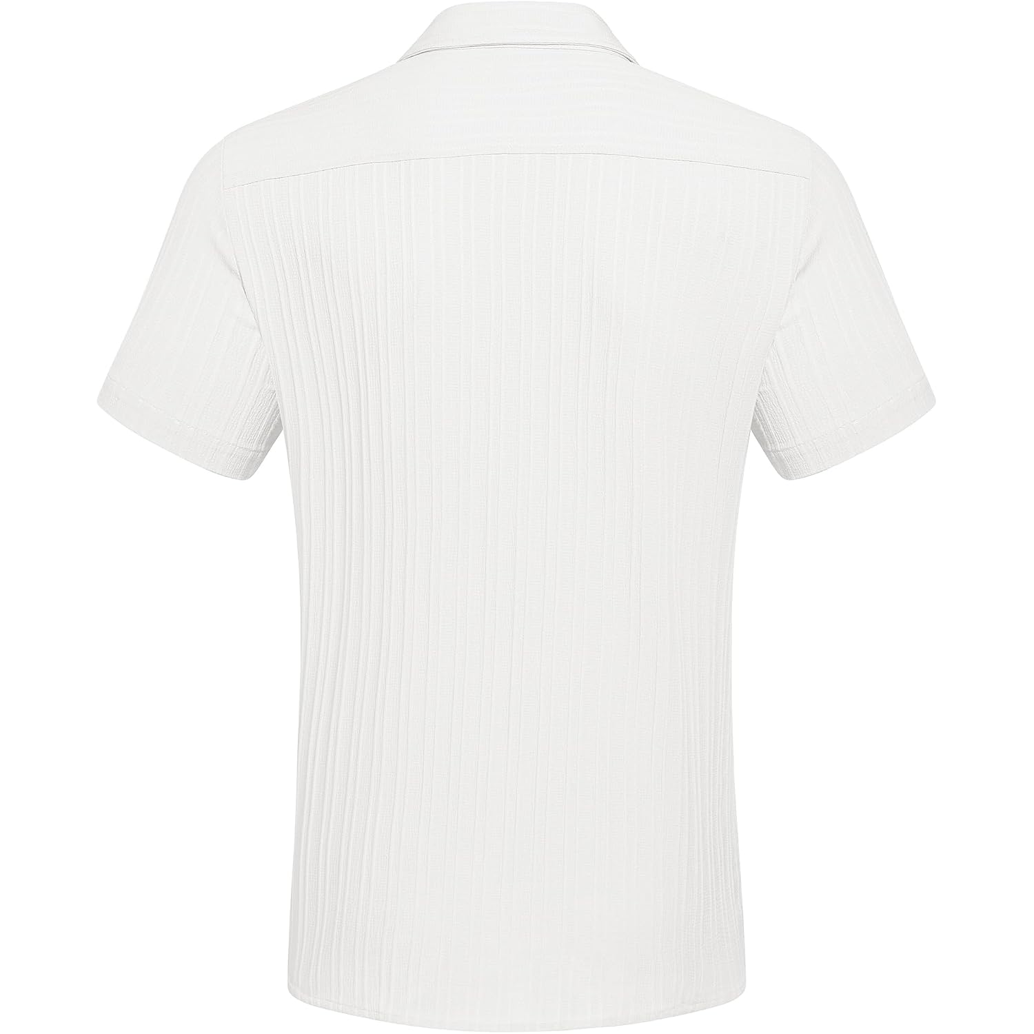 Coofandy Men'S Casual Button Down Shirts Short Sleeve Textured Summer Beach Shirt With Pocket