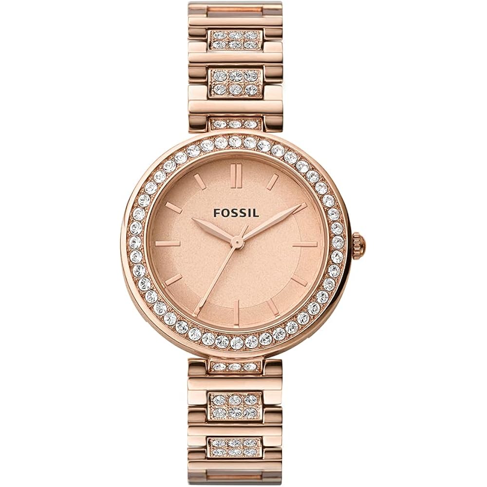 Karli Three-Hand Rose Gold-Tone Stainless Steel Watch