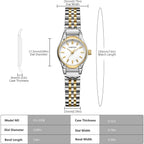 CHEETAH Gold Watches for Women, Dainty Small Round Dial, with Stainless Steel Bracelet Watchband, Waterproof