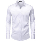 Men’S Wrinkle Free Dress Shirts Regular Fit Long Sleeve Non Iron Business Casual Wedding Stretch Button Down Shirt