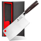 Imarku Cleaver Knife 7 Inch Meat Cleaver, Japanese High Carbon Stainless Steel Butcher Knife With Ergonomic Handle, Ultra Sharp Chopping Knife, Kitchen Gadgets For Home/Restaurant, Dads Gifts