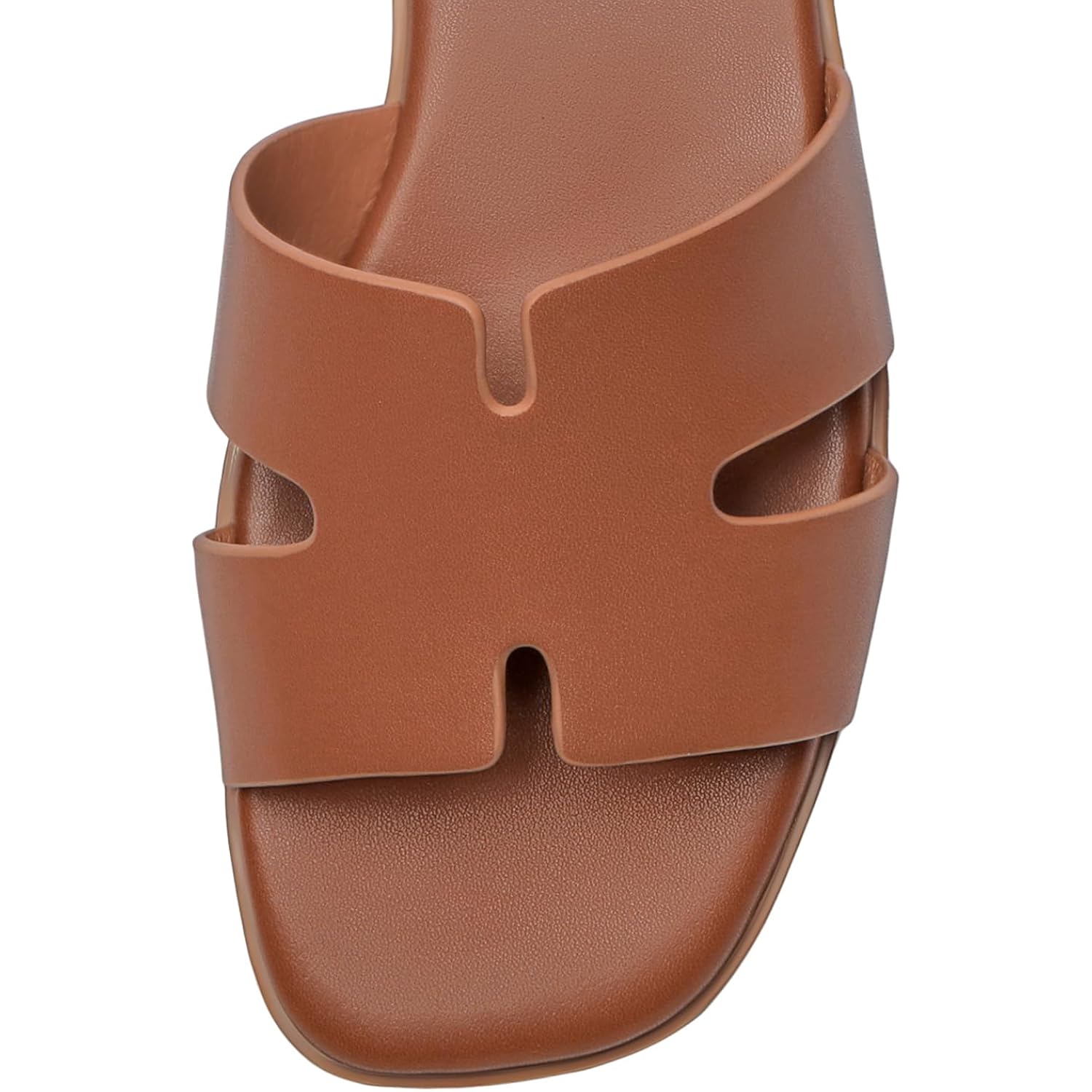 Rihero Women'S Dressy Flat Sandals Comfortable Slip On Leather Slide Sandals