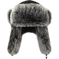Winter Trooper Trapper Hat Faux Fur Russian Cossack Ushanka Hat with Earflaps Fuzzy Hunting Ski Snow Cap Unisex