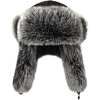 Winter Trooper Trapper Hat Faux Fur Russian Cossack Ushanka Hat with Earflaps Fuzzy Hunting Ski Snow Cap Unisex