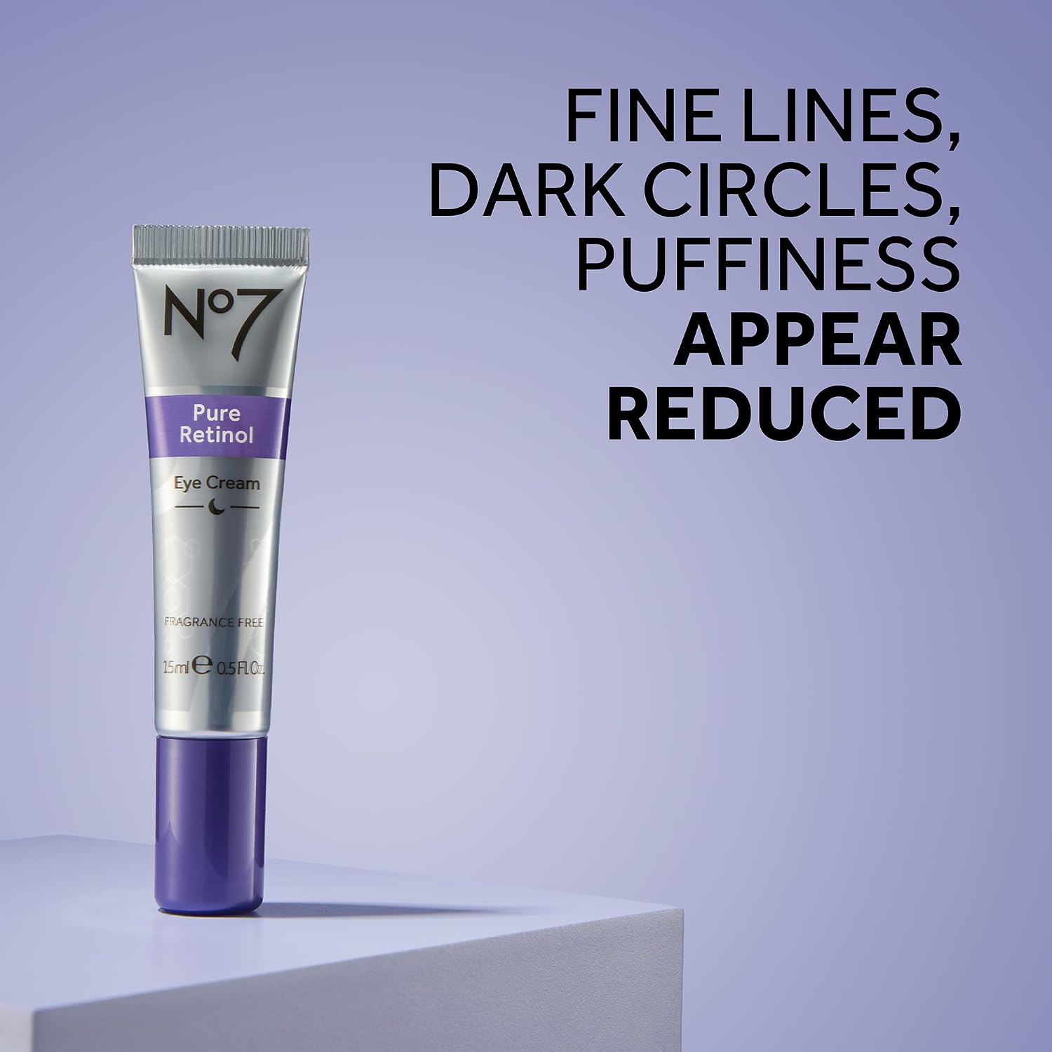 No7 Pure Retinol Eye Cream - Under Eye Cream For Wrinkles, Fine Lines & Puffiness With 0.5% Retinol - Infused With Shea Butter To Smooth And Hydrate Skin (0.5 Oz)