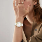 Asan Ge Analog Watch for Women Large Numerals Face Easy Time Reading Silicone Strap Casual Watch Water Resistant 100 feet