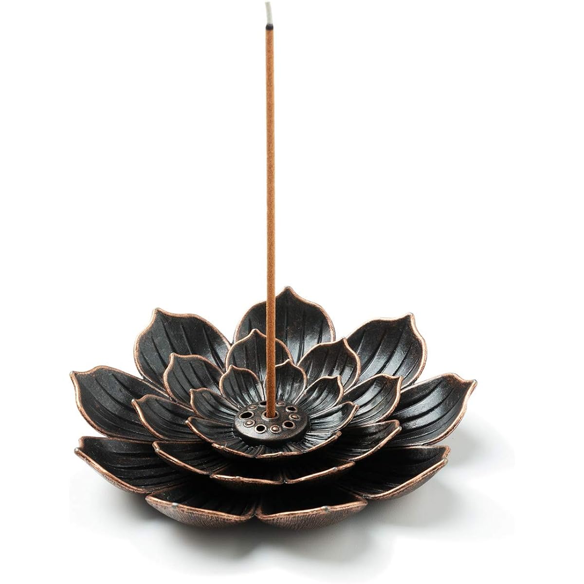 Garmoly Incense Burner, Incense Holder For Sticks, Brass Lotus Incense Stick Holder And Detachable Ash Catcher