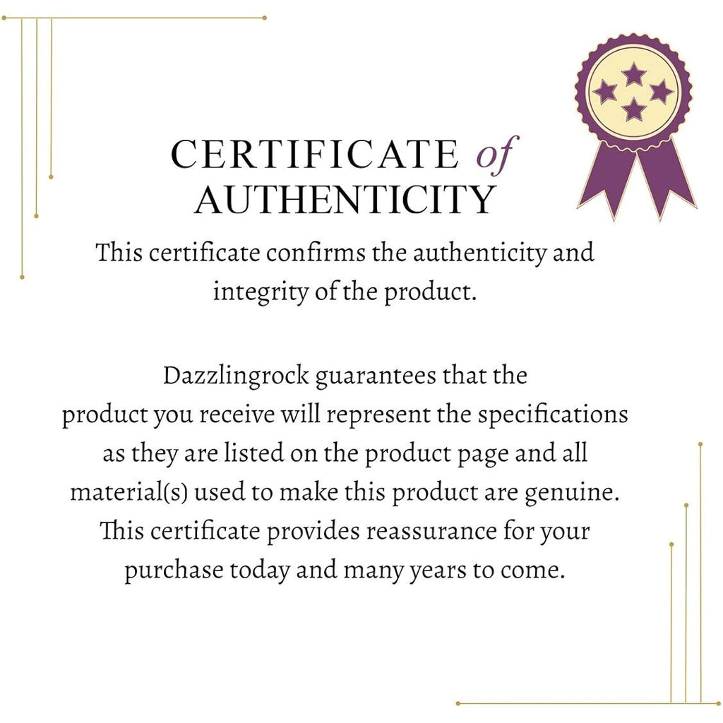 Dazzlingrock Collection Round Natural Diamond or Gemstone Horizontal Safety Pin Pendant for Women with 18 Inch Silver Chain, in Real Solid Gold & 925 Sterling Silver