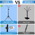 Misters For Outside Patio, Adjustable 5.25Ft Standing Mister With 26.5Ft Water Supply Line, Portable Outdoor Misters For Cooling Patio, Backyard, Garden, Pool & Bbq, Water Play & Tanning