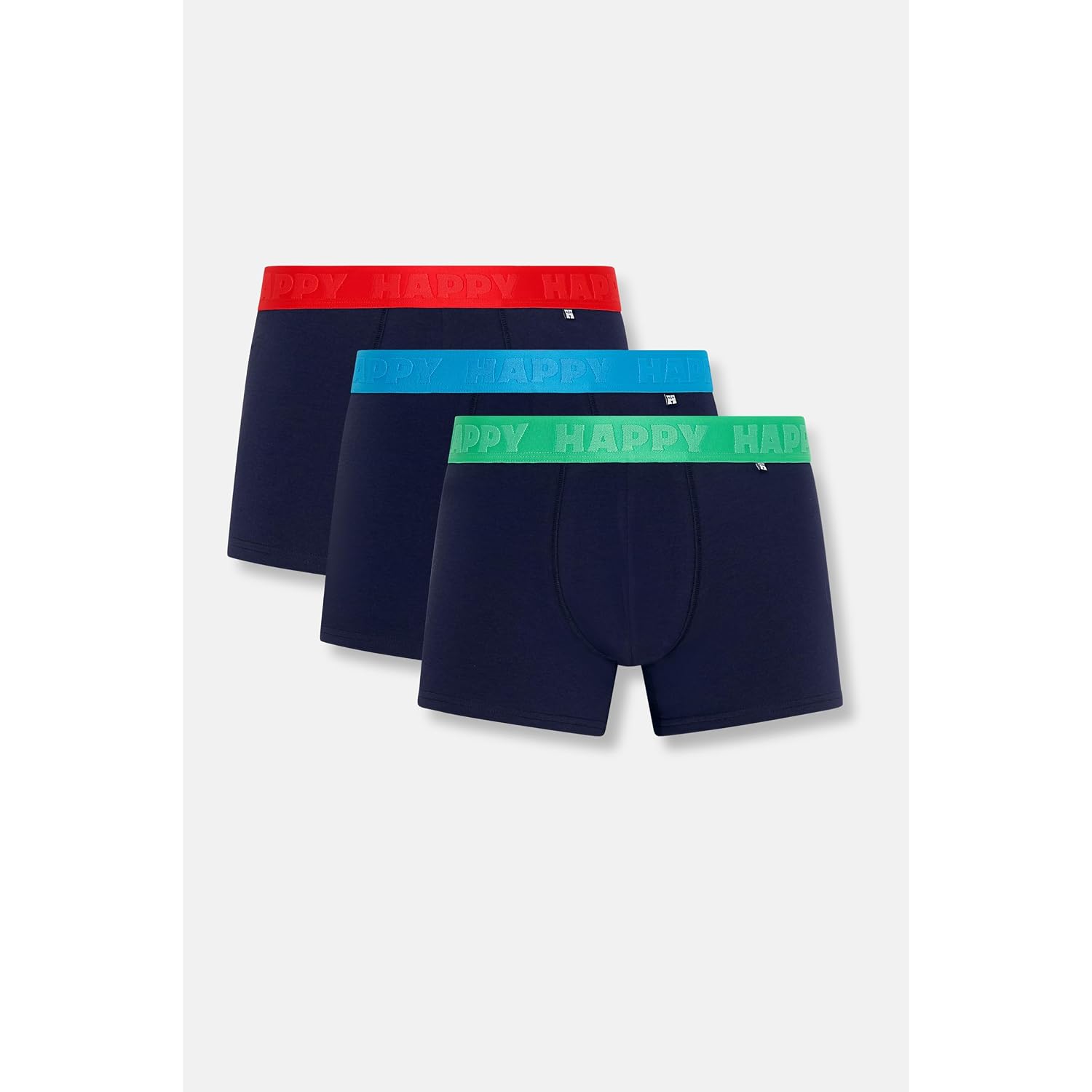 Happy Socks Men'S 3-Pack Solid Short Boxers